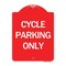 Signmission Designer Series Sign-Cycle Parking Only, Red & White Aluminum Sign, 18" x 24", RW-1824-24200 A-DES-RW-1824-24200 - alternate 1